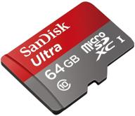 высокоскоростная запись без потерь: карта sandisk 64 гб microsdxc для смартфона blackberry q10 с адаптером sd (uhs-1 класс 10, 30 мб/сек) логотип