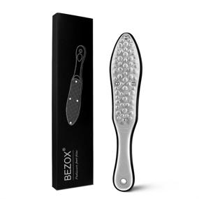 img 4 attached to 🦶 BEZOX Heavy Duty Surgical Grade Stainless Steel Foot File Callus Remover Scraper - Double Sided Feet Scrubber for Cracked Heel and Dead Skin, with Cloth Storage Bag & Gift Box