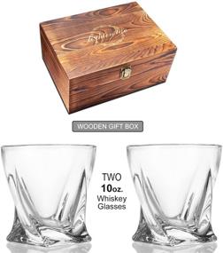 img 1 attached to Optimized: Lighten Life Whiskey Stones and Glass Set - Gift Set with Wooden Box, 8 Granite Whiskey Stones, and 2 Whiskey Glasses - Perfect for Birthday, Wedding, Anniversary, Christmas