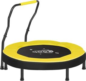 img 4 attached to 🪀 Enhanced Safety with SONGMICS Trampoline Handlebar Yellow USTR036Y01 - Get Your Bounce On Safely!