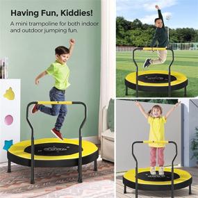 img 3 attached to 🪀 Enhanced Safety with SONGMICS Trampoline Handlebar Yellow USTR036Y01 - Get Your Bounce On Safely!