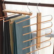 👖 erone pants rack hangers - space saving 5-layer jeans trousers saver, stainless steel non-slip multi clothes organizer for scarf ties - adjustable and efficient логотип