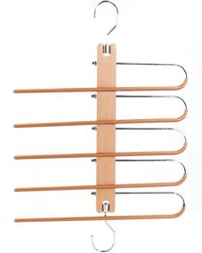 img 3 attached to 👖 ERONE Pants Rack Hangers - Space Saving 5-Layer Jeans Trousers Saver, Stainless Steel Non-Slip Multi Clothes Organizer for Scarf Ties - Adjustable and Efficient