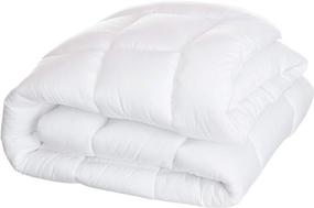 img 3 attached to 🛏️ Amazon Basics Queen Down-Alternative Mattress Topper Pad - Quilted, Breathable & Microfiber Shell, Fitted