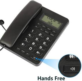 img 3 attached to 📞 Optimized Search: Corded Desktop Telephone, Wired Landline Phone for Home/Hotel/Office, Adjustable Volume, Screen Contrast Levels, Caller ID, Calculator Function, Black
