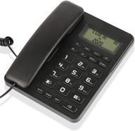 📞 optimized search: corded desktop telephone, wired landline phone for home/hotel/office, adjustable volume, screen contrast levels, caller id, calculator function, black logo