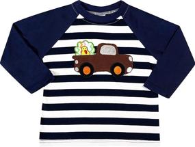 img 1 attached to Boutique Little Thanksgiving Turkey Stripes Boys' Clothing and Tops, Tees & Shirts