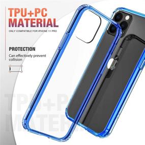 img 1 attached to Mkeke Clear iPhone 11 Pro Case – Ultimate Protection in Blue for 5.8 inch Screen