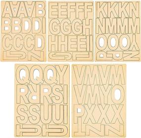 img 4 attached to Wooden Alphabet Letters Crafts 83 Pack