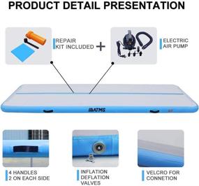 img 2 attached to DAIRTRACK Inflatable Gymnastics Tumbling Electric
