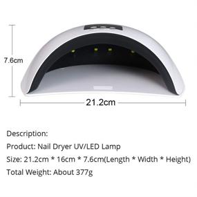 img 1 attached to 💅 Elite99 Nail Dryer - Professional 36W UV LED Nail Lamp for Salon-Quality Curing Lamps, Fingernail & Toenail Nail Art - 3 Timer Settings, Ideal for Home or Salon Use