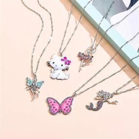 img 1 attached to Adorable SYNLIN 6 Pcs Cute Necklaces: Perfect Unicorn and Fairy Gifts for Teen and Little Girls