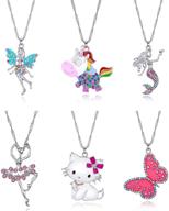 adorable synlin 6 pcs cute necklaces: perfect unicorn and fairy gifts for teen and little girls logo