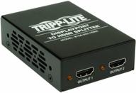 💻 tripp lite 2-port displayport 1.2 to hdmi mst hub, 4k x 2k @ 24/30hz (b156-002-hdmi), black logo