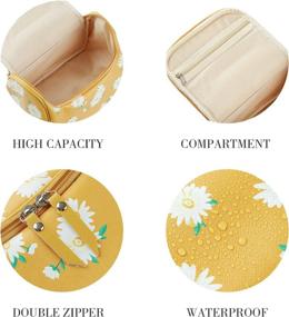 img 3 attached to Jirhhue Bag - Waterproof Chrysanthemum Makeup with Multiple Uses