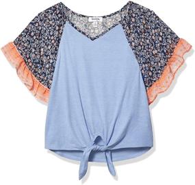 img 3 attached to Speechless Girls Ruffle Sleeve Medium Girls' Clothing for Tops, Tees & Blouses