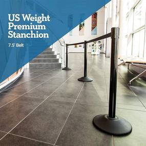 img 3 attached to 🚧 US Weight Heavy Duty Premium Steel Stanchion With 7" - Enhancing Crowd Control Safety and Efficiency