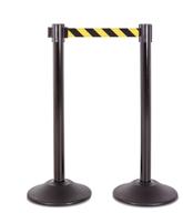 🚧 us weight heavy duty premium steel stanchion with 7" - enhancing crowd control safety and efficiency logo