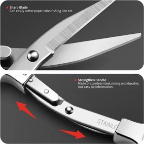 img 1 attached to Telescopic Sewing Scissors Portable Keychain - Stainless Steel