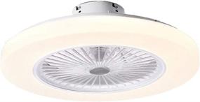 img 4 attached to Versatile Ceiling Fan: LED Light & Remote Control, 3 Color Modes, Invisible Acrylic Blades, Low Profile Design