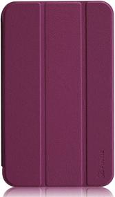 img 3 attached to Fintie Slim Shell Case for Samsung Galaxy Tab 4 7.0 - Purple Lightweight Protective Stand Cover