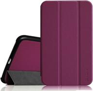 fintie slim shell case for samsung galaxy tab 4 7.0 - purple lightweight protective stand cover logo