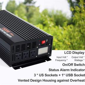 img 3 attached to 🔋 AEliussine 1500W Pure Sine Wave Inverter 48V DC to AC 110V 120V with LCD Display - Power Inverter for Car/Off-Grid Solar System (1500W 48V LCD)