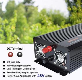 img 2 attached to 🔋 AEliussine 1500W Pure Sine Wave Inverter 48V DC to AC 110V 120V with LCD Display - Power Inverter for Car/Off-Grid Solar System (1500W 48V LCD)