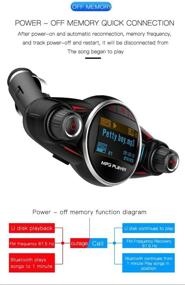 img 3 attached to 🚗 QAE FM Transmitter Wireless Bluetooth 5.0 Car MP3 Player: AUX Audio Receiver TF USB Music Players with USB Charger