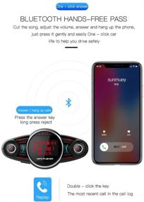 img 1 attached to 🚗 QAE FM Transmitter Wireless Bluetooth 5.0 Car MP3 Player: AUX Audio Receiver TF USB Music Players with USB Charger