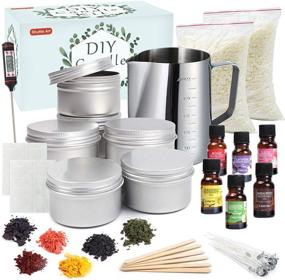 img 4 attached to 🕯️ Complete Candle Making Kit for Adults and Beginners | Shuttle Art DIY Candle Making Supplies with Jars, Soy Wax, Wicks, Dyes, Fragrance Oil, and Capacity Pot