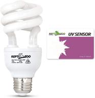 repti zoo reptile uva uvb light bulb, uv 🦎 test card kit, spiral compact fluorescent lamp - enhanced uvb bulb logo