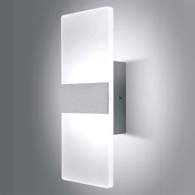 img 4 attached to 💡 Lightess Dimmable Modern Wall Sconce 12W: Stylish Acrylic LED Wall Lamp for Hallway, Bedroom & Corridor - Cool White