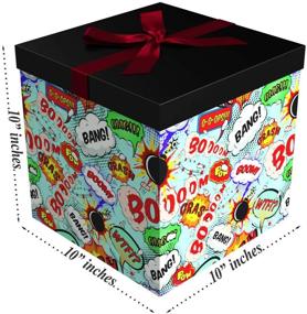 img 4 attached to EZ Gift Box 10x10x10 Big Bang Collection - Simple Assembly & Reusability - 🎁 With Ribbon, Tissue Paper, and Gift Tag - No Glue Needed | Endless Art US