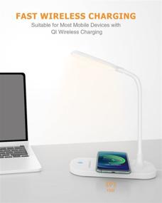 img 3 attached to 💡 Wireless Charging Desk Lamp: Loycco Eye-Caring LED Light for Home Office with Flexible Gooseneck, 3 Lighting Modes and Touch Control