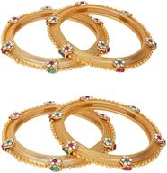 💍 efulgenz indian bangles: stunning faux rhinestone bangle bracelets for bridal wedding jewelry in bollywood ethnic style logo