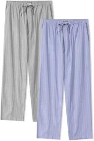 img 4 attached to DAVID ARCHY Cotton Pajama Moonlight Men's Clothing for Sleep & Lounge