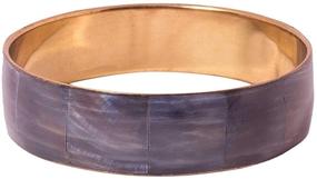 img 4 attached to 🌟 Stunning Richera Mop Dark Grey and Yellow Bangles Set: Elevate Your Style!