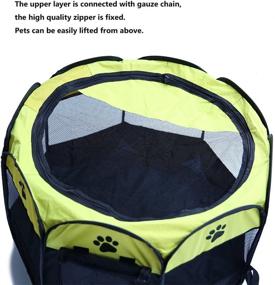 img 1 attached to 🐾 Horing Pop Up Tent Pet Playpen Carrier: Portable & Foldable Paw Kennel for Dogs, Cats, and Puppies - Durable & Convenient