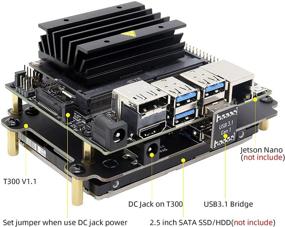 img 3 attached to 💾 Geekworm T300 V1.1 2.5 inch SATA SSD/HDD Shield: Expand Storage for Jetson Nano A02/B01/2GB/4GB Developer Kit