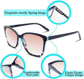 img 1 attached to FEISEDY Vintage Reading Sunglasses with TR90 Frame, Spring Hinge, and Hyperopia Presbyopia Glasses Reader for Women Men - B2505