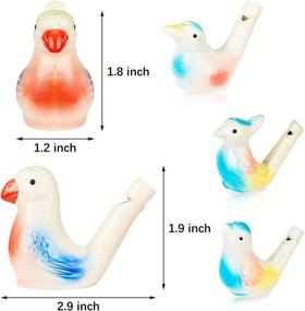 img 3 attached to 🐦 Bird Water Whistles Set of 9 - Porcelain Bird Water Whistle Set, Musical Bird Whistle Toy, Colorful Ceramic Bird Whistle - Ideal for Kids, Toddlers, and Birthday Gifts