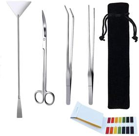 img 4 attached to 🐠 FISTOY 5 in 1 Aquascape Tools Set with PH Tester - Stainless Steel Aquarium Tweezers, Scissors, and Spatula for Aquatic Plants, Fish Starter Kits, Aquarium Tanks, and Terrariums