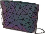 👜 reflective women's handbags & wallets and totes - geometric luminous handbags with holographic shine logo