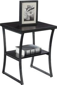 img 3 attached to 🪑 Convenience Concepts X-Calibur End Table – Espresso / Slate Gray Frame: Sleek and Functional Furniture Piece for Contemporary Spaces