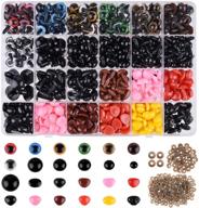 astaron 1028 pcs plastic safety eyes and noses kit: perfect for doll and plush animal craft making! logo