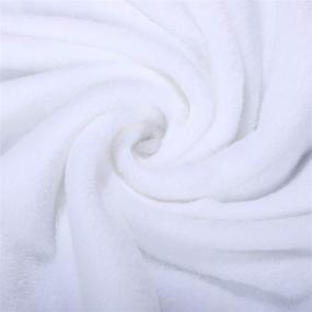 img 3 attached to 👶 Fuzzy White Sublimation Baby Blanket: Soft & Warm Receiving Blanket for Crib, Stroller, and Travel – DIY Backdrop Included (30 x 40 Inch)