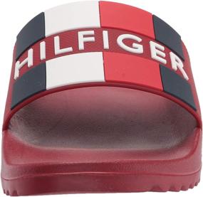 img 3 attached to Stay in Style with Tommy Hilfiger ROMEY Slide Sandals for Men – Athletic Shoes for the Modern Gentleman