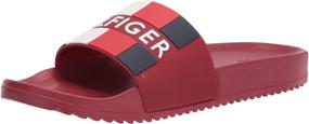 img 4 attached to Stay in Style with Tommy Hilfiger ROMEY Slide Sandals for Men – Athletic Shoes for the Modern Gentleman