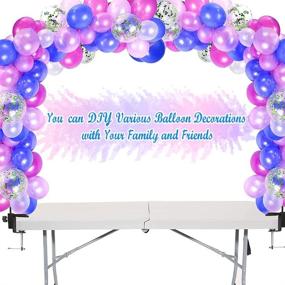 img 1 attached to 🎈 12ft DIY Table Balloon Arch Kit with Pump for Birthday, Wedding, Baby Shower, Christmas Indoor Party Backdrop - Includes Balloon Clips, Knotter, Desk Clips - Party Supplies Decoration